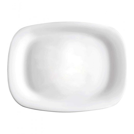 Prato Retangular 33cm por 24cm Grangusto Vidro Opalino Bormioli Rocco